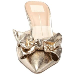 DOLCE VITA | Kayli Platinum Slip On Pointed Toe Stiletto Heeled Sandals NWOT